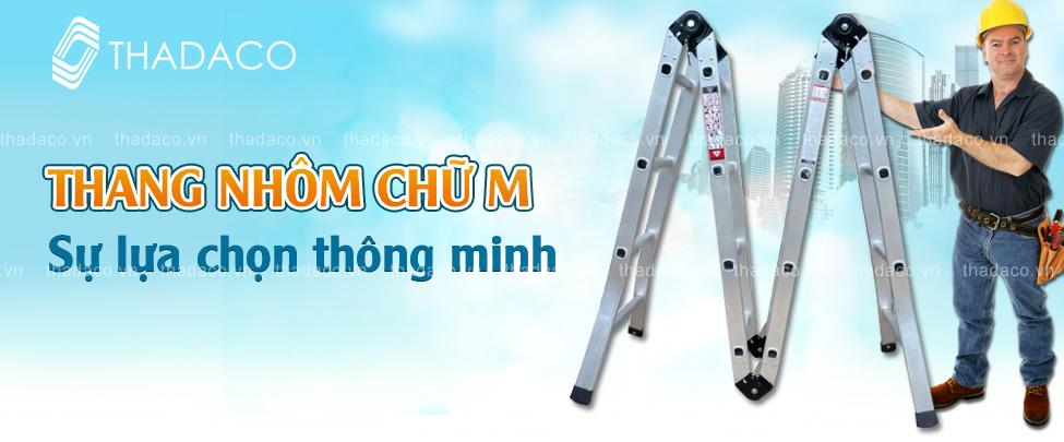 Thang nhôm gấp chữ M